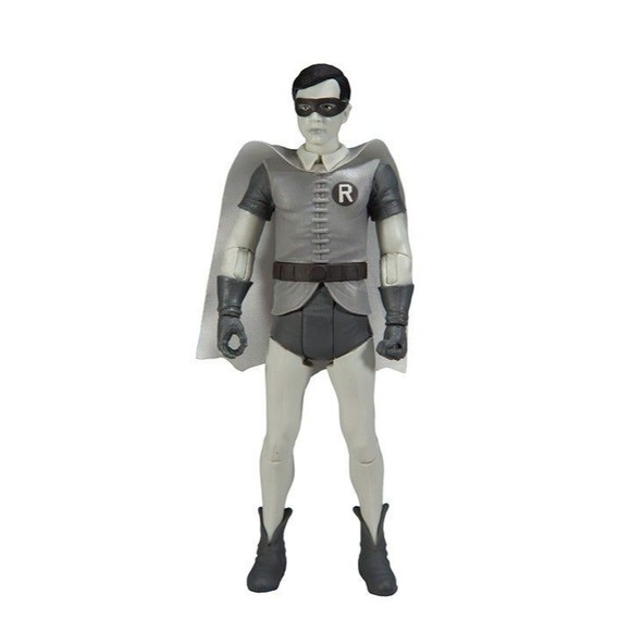 Mcfarlane Batman DC Retro 66 Classics TV Series W5 Robin Black & White 6" Figure - Picture 2 of 4